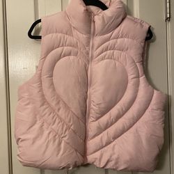 BRAND NEW PINK HEART VEST 