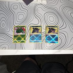 Three Rare Pokemon Cards