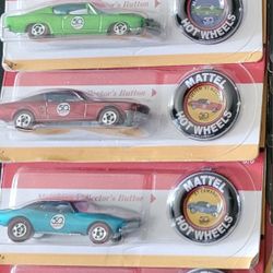 50th Anniversary Hot Wheels Classic Set With Pin. 