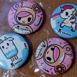 Tokidoki Button Set Of #4