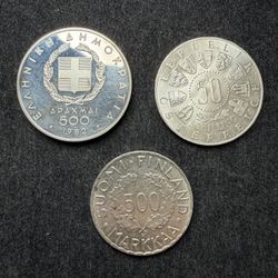 3 Olympic Silver Coins 