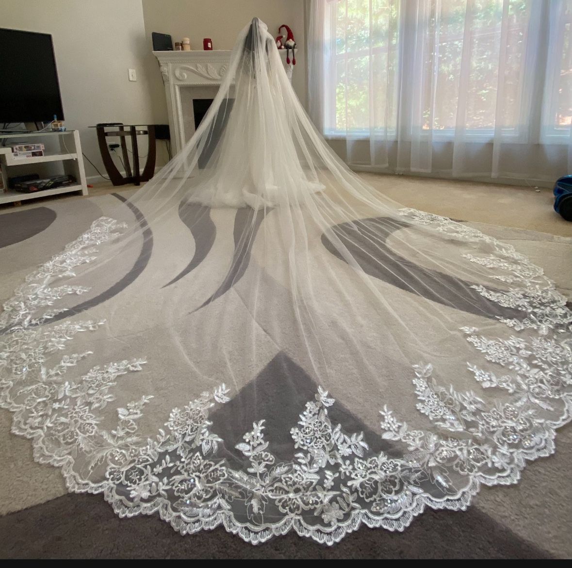 Bridal Cathedral Veil - Ivory