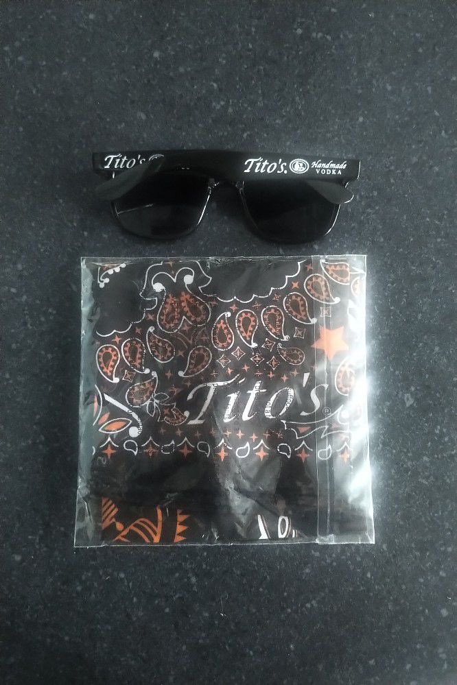 Tito's Vodka Bandana And Sunglasses Promotional