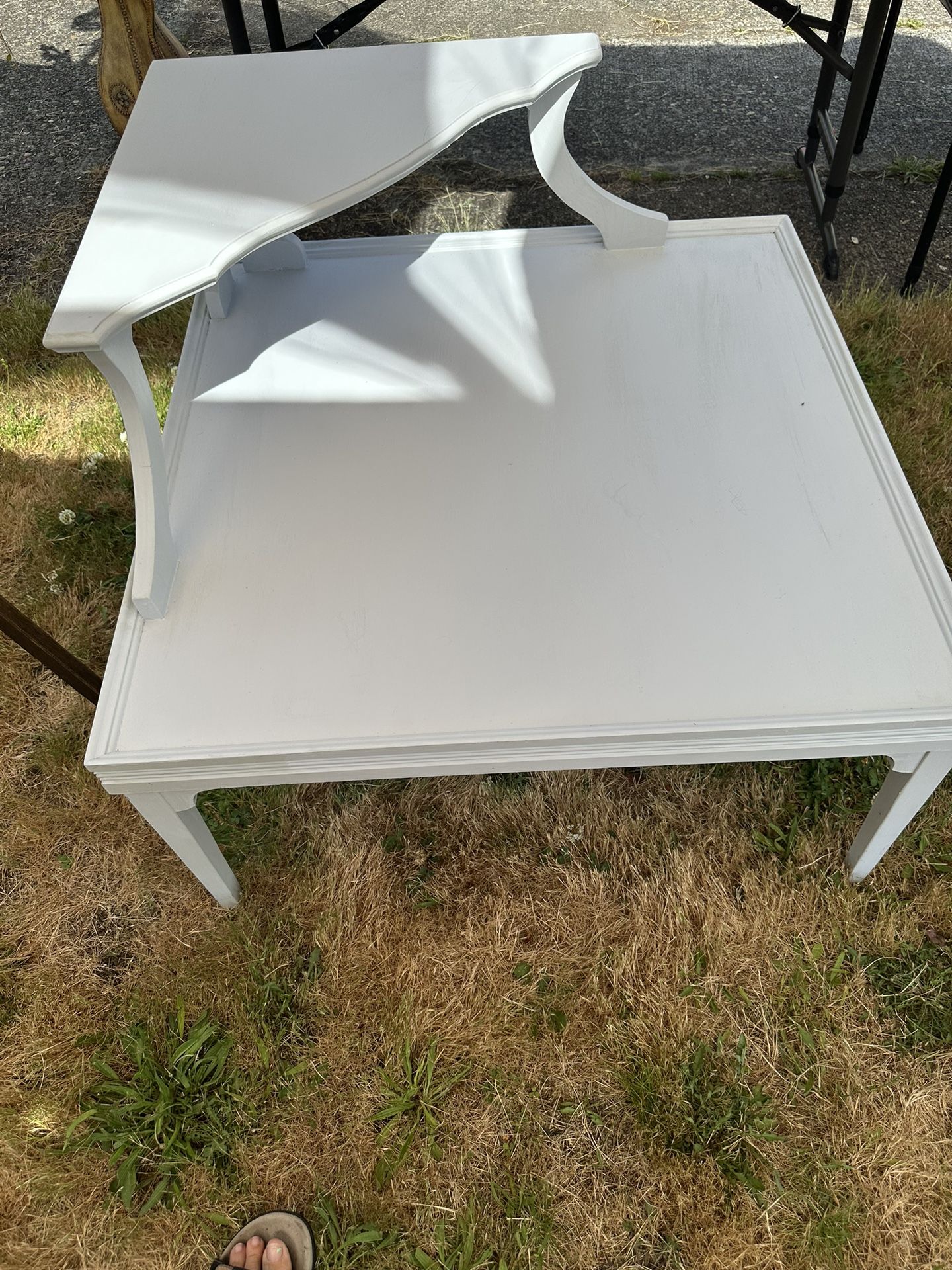 Vintage Coffee Table Light Gray