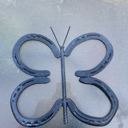 Upcycled Horseshoe Butterfly Wall Art