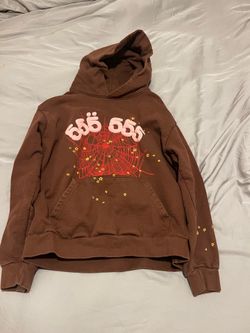 Spider Hoodie Adult Large Brown
