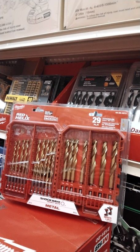 MILWAUKEE 29PC./P TITANIUM DRILL BIT SET 