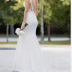 White Mermaid Wedding Dress 