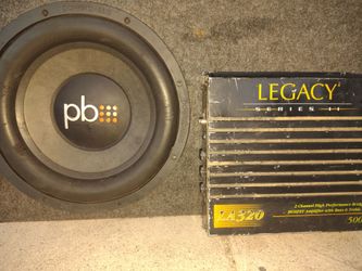 12-in  subwoofer in truck box amplifier