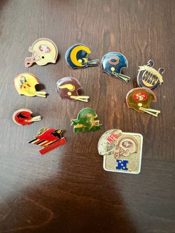 Vintage NFL Enamel Helmet Pins Lot (11 Pins) - Will Separate