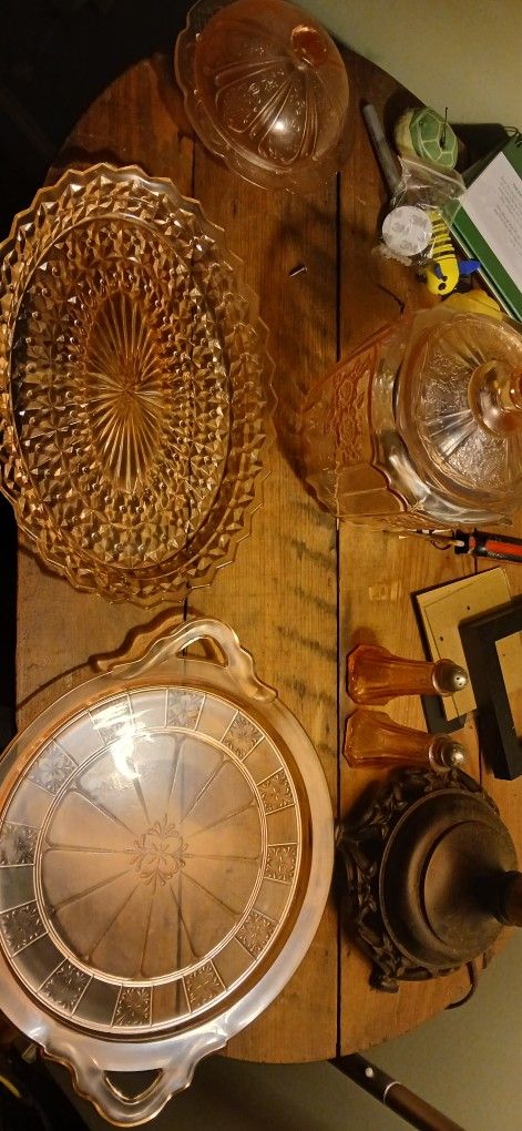 5pc Set Of Depression Glass