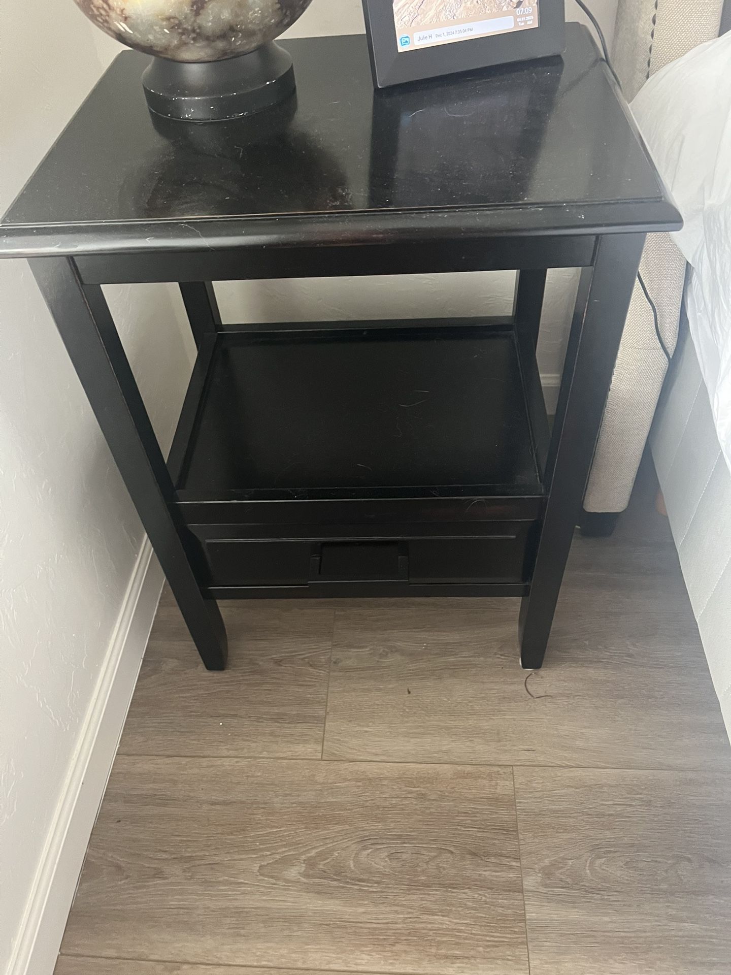 Pier 1 Anywhere Rubbed Black End Table