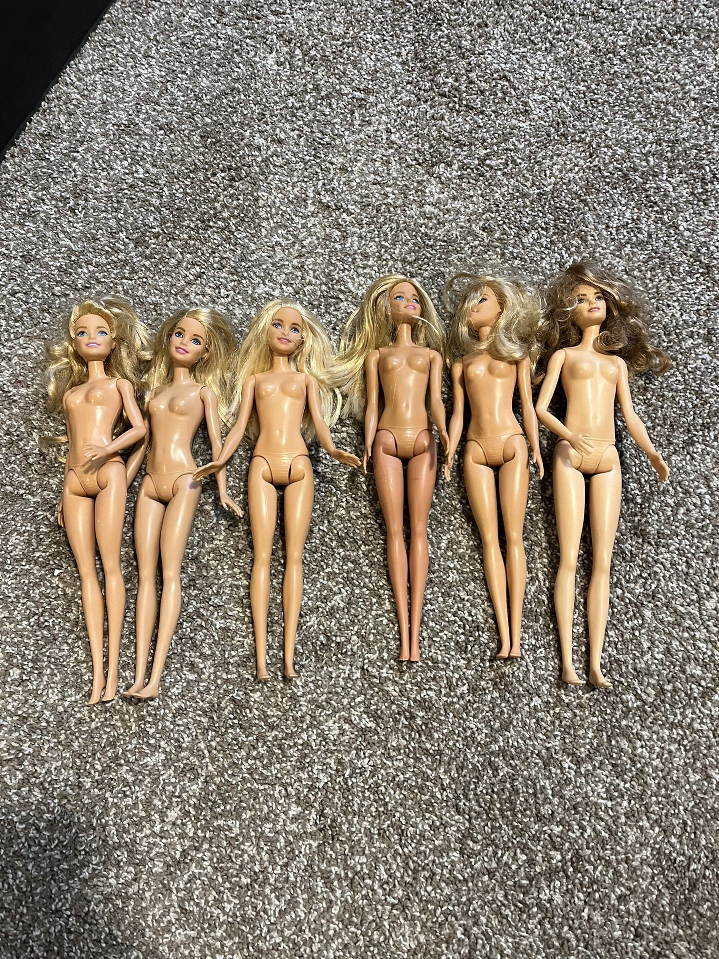 6 Barbie Dolls 