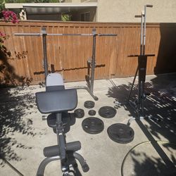 **Inspire 300lb Weight Set..includes Bench And Squat Rack**