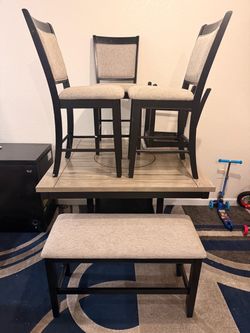 Modern counter-height dining set