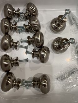 Stainless Steel Cabinet Knobs 12 Packs New 