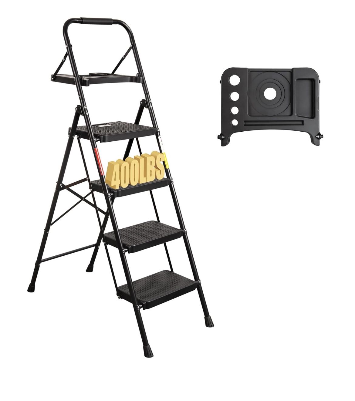 4-Step Ladder, 400lbs Max Load