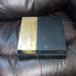 Ps4 With Gold Base Plate For 