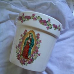 Virgin Mary Plant Pot