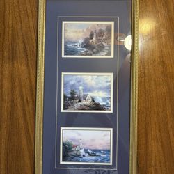 Thomas Kinkade “Seaside Memories” Framed Lithographs W/ COA 