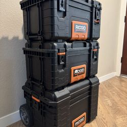 RIDGID STACKABLE TOOL BOXES