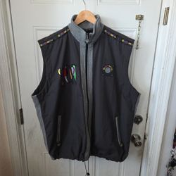 Vintage Men’s Solbiato Sport Vest Black Gray XXL Urban Streetwear Y2K