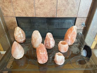Himalayan Salt Lamp Collection – Set of 8