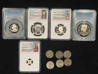 24k Gold 2026 Ascension Graded NGC and Other PCGS graded coins silver war nickels