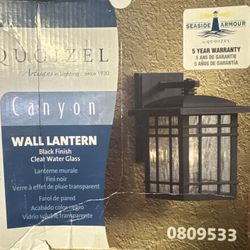 Quoizel Canyon 9.88-in H Matte Black Outdoor Wall Light