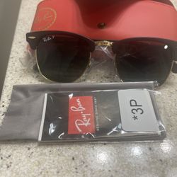 REDUCED!! Custom Ray Ban Medium Frame Polarized Sunglasses with red Case