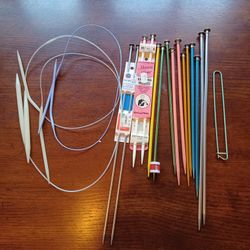 Lot 10 Set Vintage Knitting Needles Pins Counter Circular