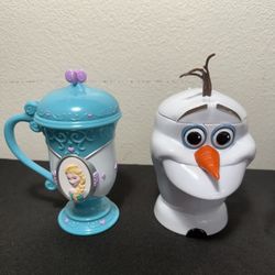 Disney on Ice Frozen Plastic Collectible Chalice Cup Elsa/Anna & Olaf