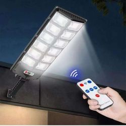 Baokaler Solar Street Lights Wall Mounted, Super Bright Solar Flood Lights with 504 Light Beads, 3 Lighting Modes and Remote Control