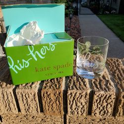 Kate Spade His & Hers Glass Es. Lenix Brand. New