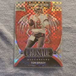 Tom Brady 2022 Rookies and Stars Crusade Red Plaid Parallel
