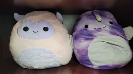 Ronalda the Yeti and Easton the Purple Angler Fish Squishmallows Set of 2