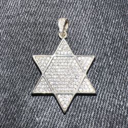  Star Of David Pendent 1.25 Carat Diamond 