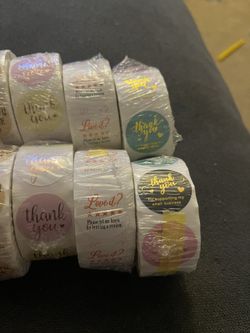 1 Inch Roll  Thank you Stickers