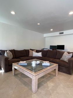 Room & Board Brown Sectional Sofa
