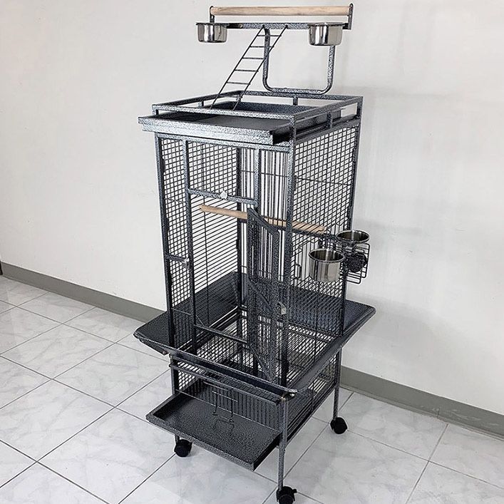 (Brand New) $125 Large 61” Tall Bird Cage with Rolling Stand Playtop for Parakeets Parrots Conures Cockatiel,All Products : American Fashion Style Bags On Sale