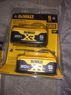 DeWalt xr5 amp batteries only one left on sale $50