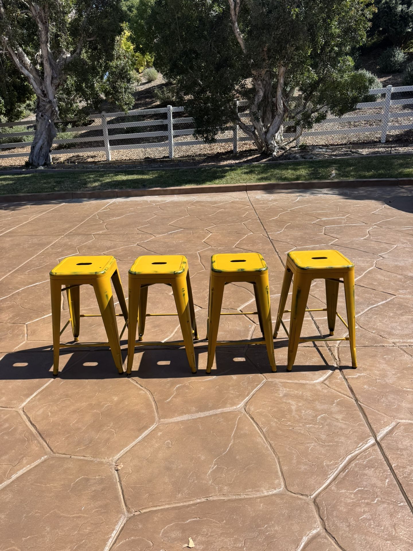 Metal Bar Stools, 4 Total