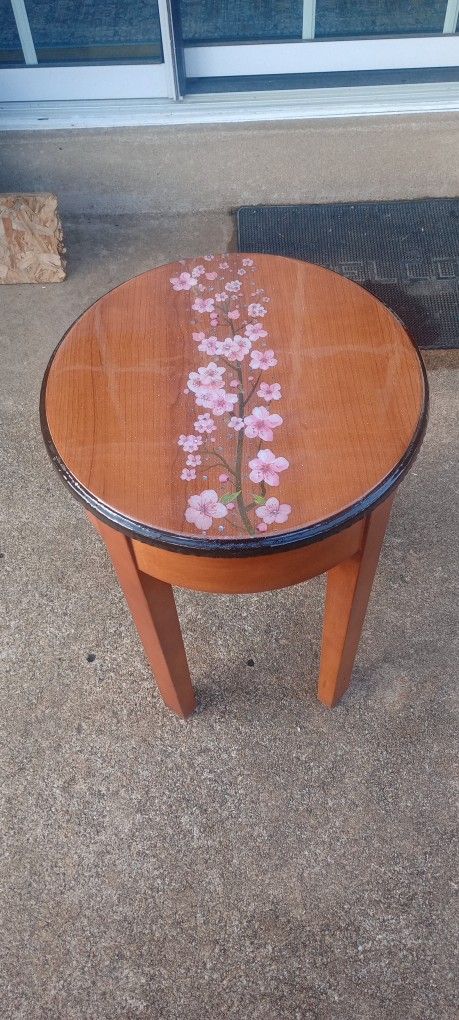 Resin Top Flower Table