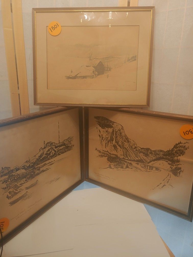 1971 Sketches By R.D. Wilson 3 Total