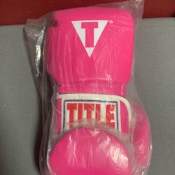 TITLE 16oz pink boxing gloves