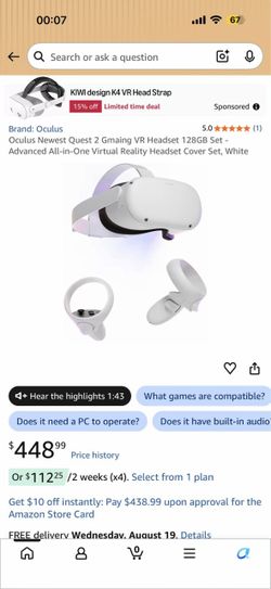 VR Headset 128GB Set - Advanced All-in-One