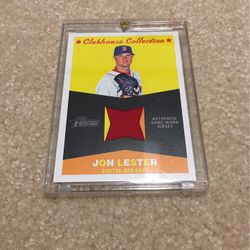 John Lester Game Worn Jersey Card- Red Sox & Cubs