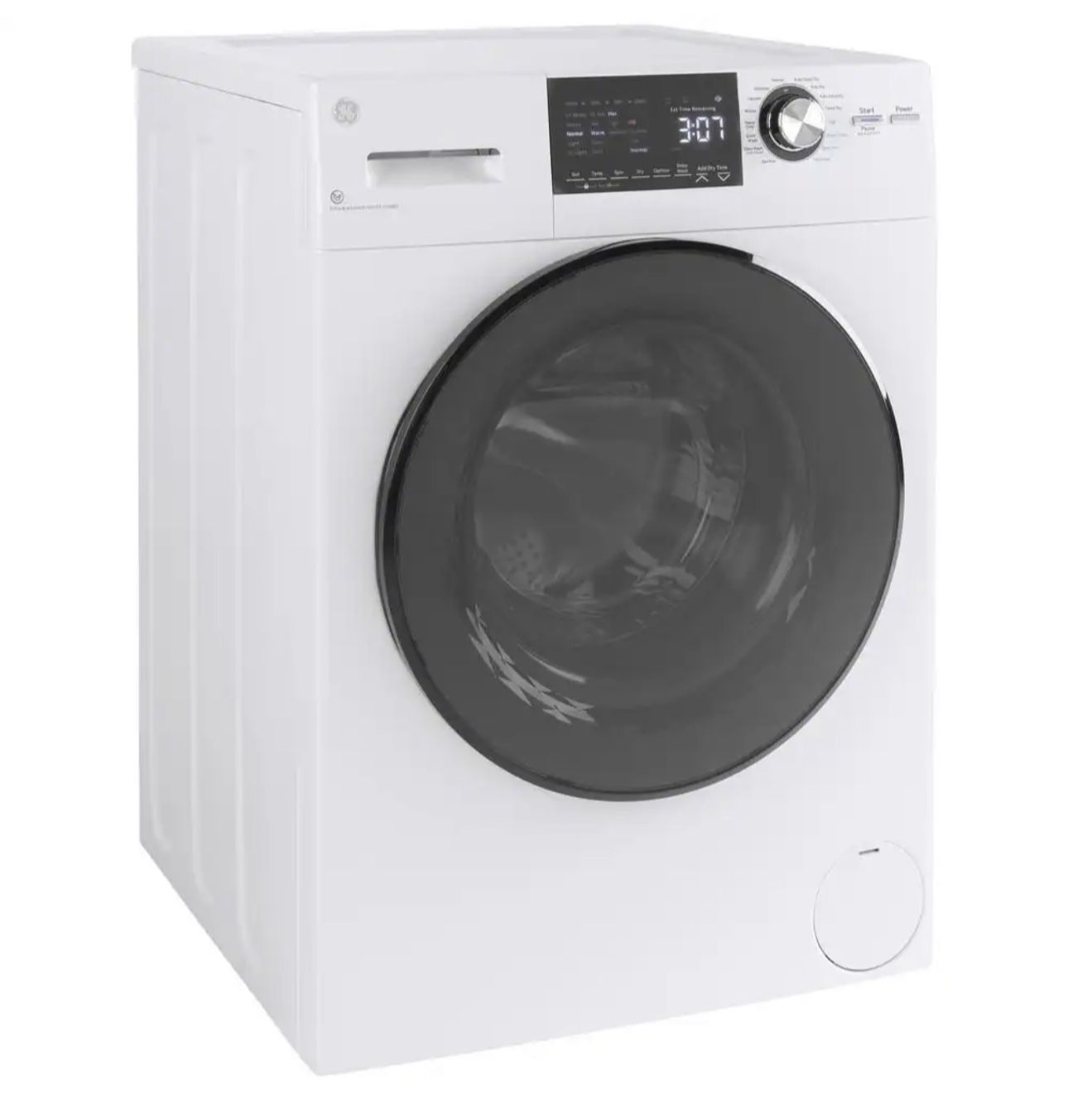 GE 2.4 cu. ft. Compact White 120-Volt Ventless Electric All-in-One Washer Dryer Combo