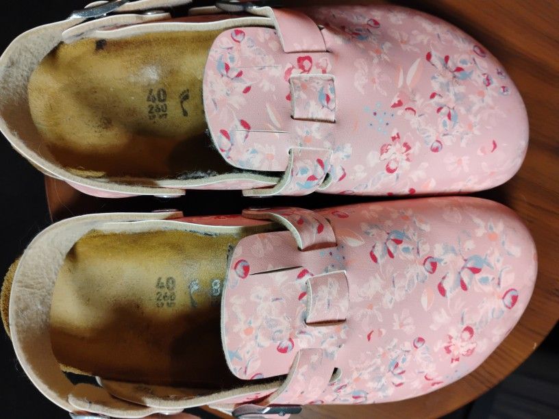 Birkenstocks Floral Clogs Size 40