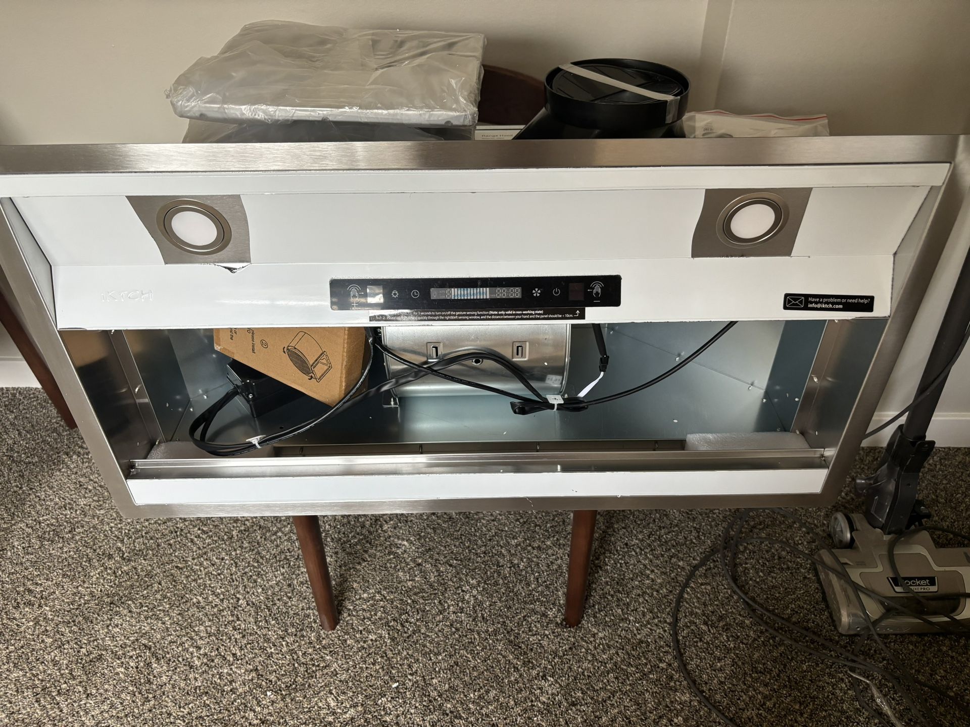 Over The Range Hood. Range Ventilation Hood In Cabinet 36inches Wide